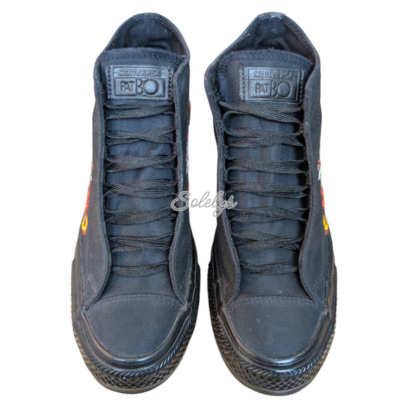 Converse x PATBO 2016 Floral Embroidered Lux Mid Hidden Wedge Black Pink 6.5 - Picture 3 of 13